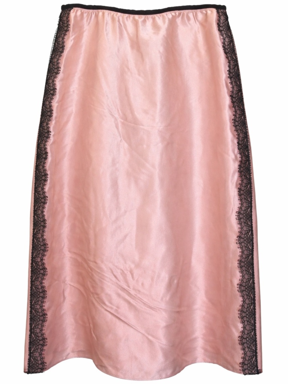 NWT Jason Wu Lace-Trimmed Silk-Charmeuse Skirt